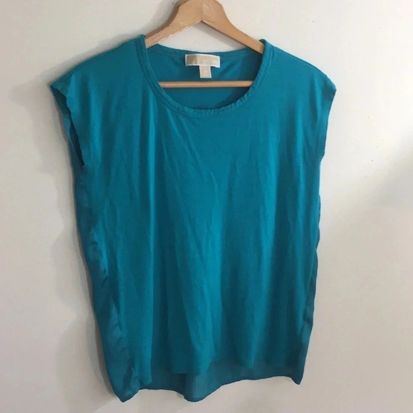 Michael Kors Blue Short Sleeve Top - Picture 1 of 7